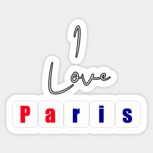 I Love Paris Sticker